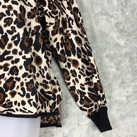Calvin Klein Womens Medium Sweater Animal Print Hi Low Mock Turtleneck NWT - Picture 5 of 11